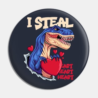 T-Rex valentines day Pin