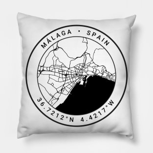 Malaga Map Pillow