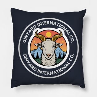 "Enchanting Escapade: The Playful World of Our Charming Goat Poster" Pillow