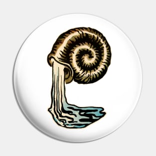 Snail with flowing magic: stream of dreams Pin