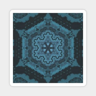 Blue Snowflake Christmas Holiday Magnet