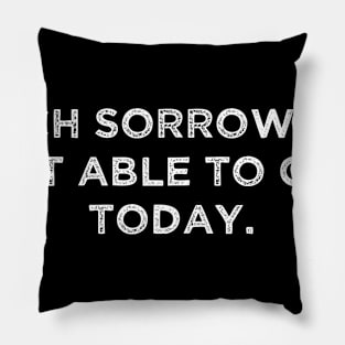 Much sorrowful, not able to can today. Pillow