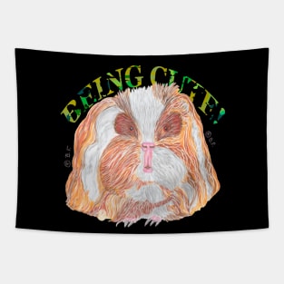 TEXEL GUINEA PIG BEING CUTE Tapestry