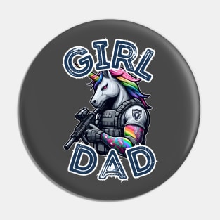 Girl Dad - Tactical Unicorn Pin