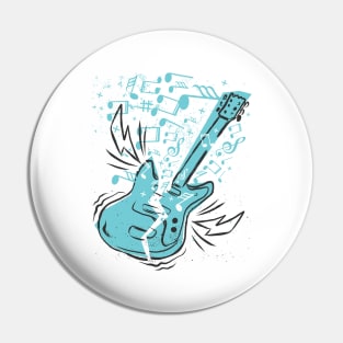 Guitar Musical Notes Pin