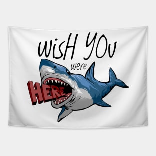 Wish You Were Here Shark Tapestry