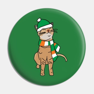 Irish Kitty Cat on St Patricks Day Pin