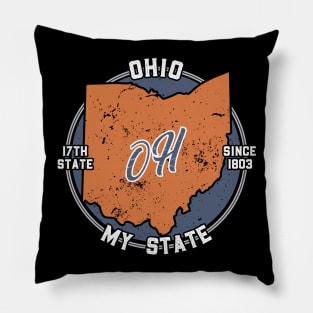 Ohio My State Patriot State Tourist Gift Pillow