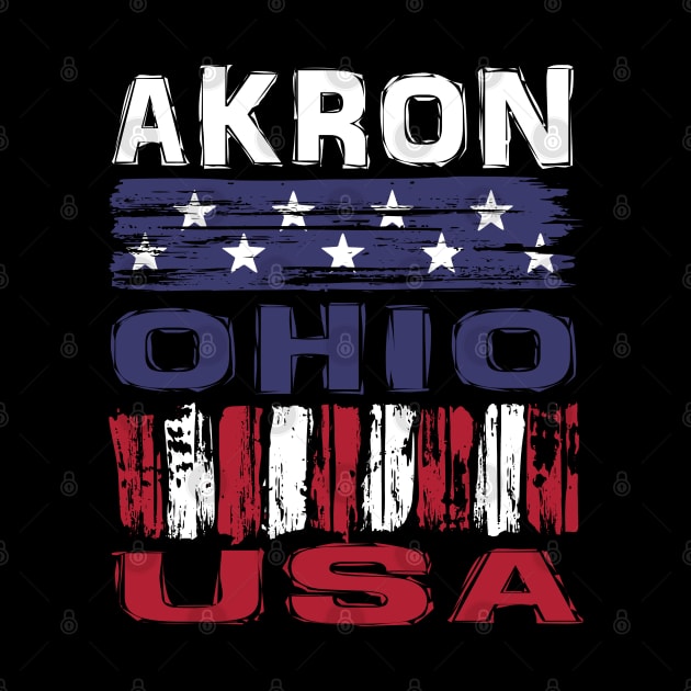 Akron Ohio USA T-Shirt by Nerd_art