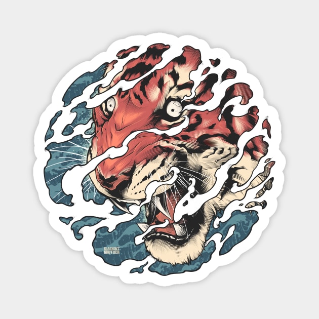 Tora - Japanese tiger tattoo art Magnet by BlackoutBrother