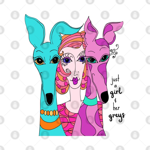 Greyhounds And A Girl by Greyhounds Are Greyt