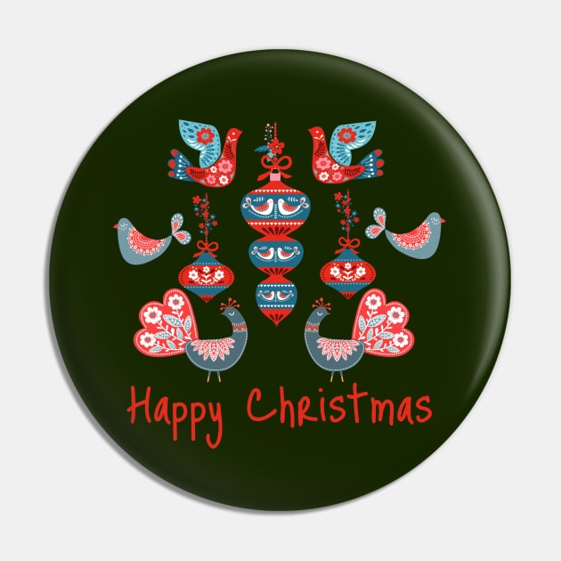 Folk Art Christmas Pin by AlondraHanley