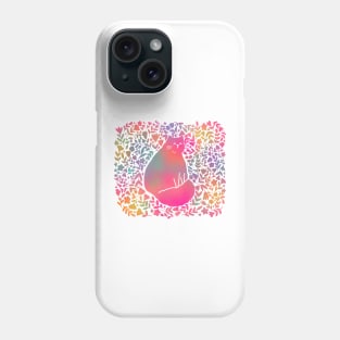 Multicoloured Cat in Flowers Phone Case