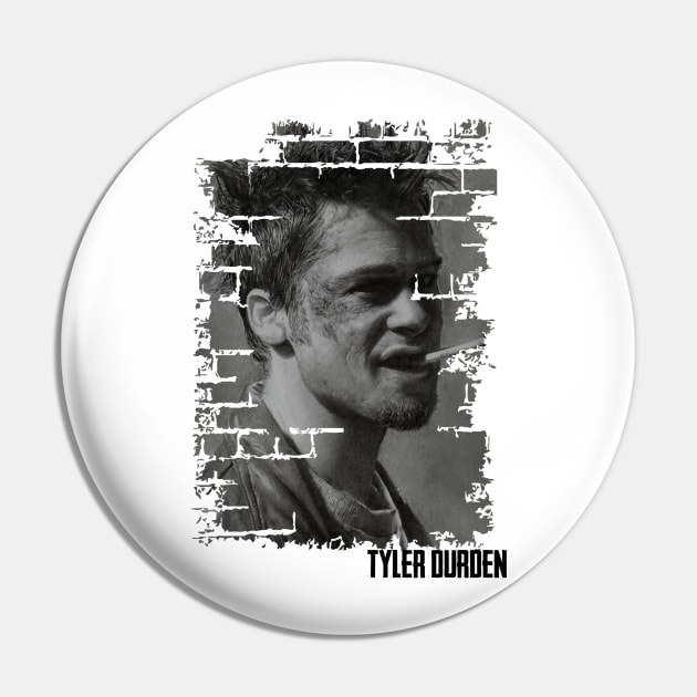 Tyler Durden black and white Pin by Finito_Briganti