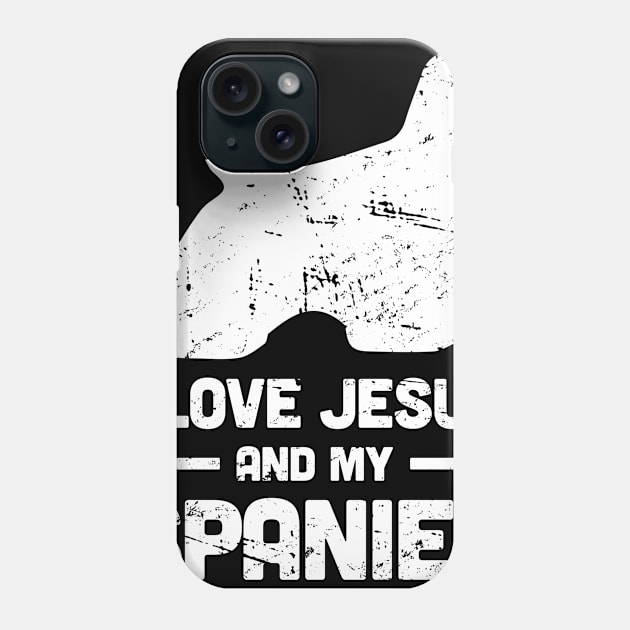 Spaniel - Funny Jesus Christian Dog Phone Case by MeatMan