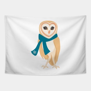 Winter Barn Owl Tapestry