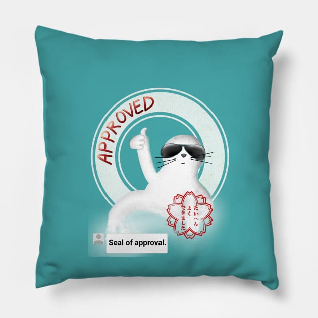 Pun seal of approval Pillow by Trouvaile Card