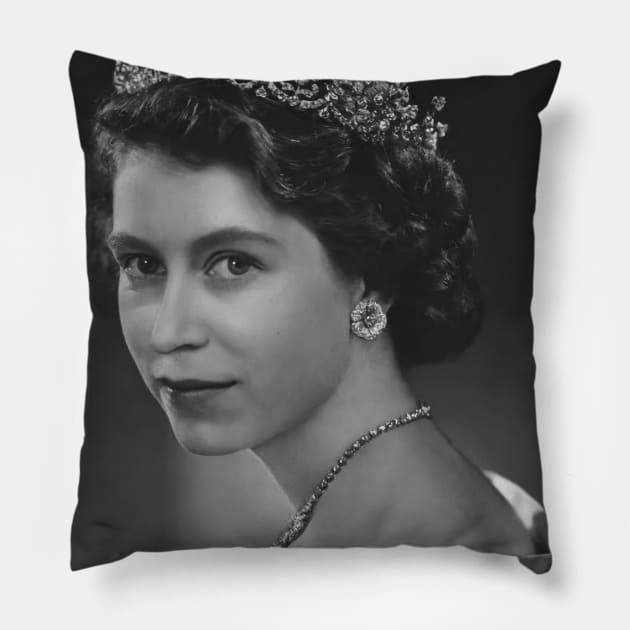 Elizabeth II Pillow by Distant War