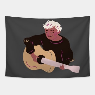 singer with guitar Tapestry