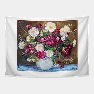 Colorful Asters Tapestry