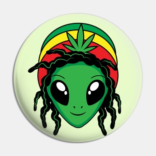 Rasta Alien Pin