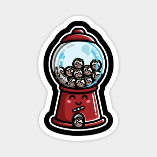 Kawaii Cute Christmas Pudding Gumball Machine Magnet
