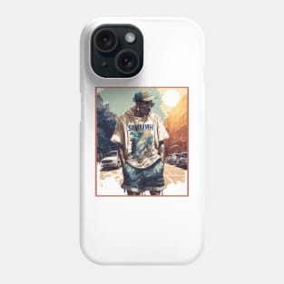 Hip Hop graphic Illustration of a Man Phone Case