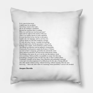 Jacques Derrida Pillow