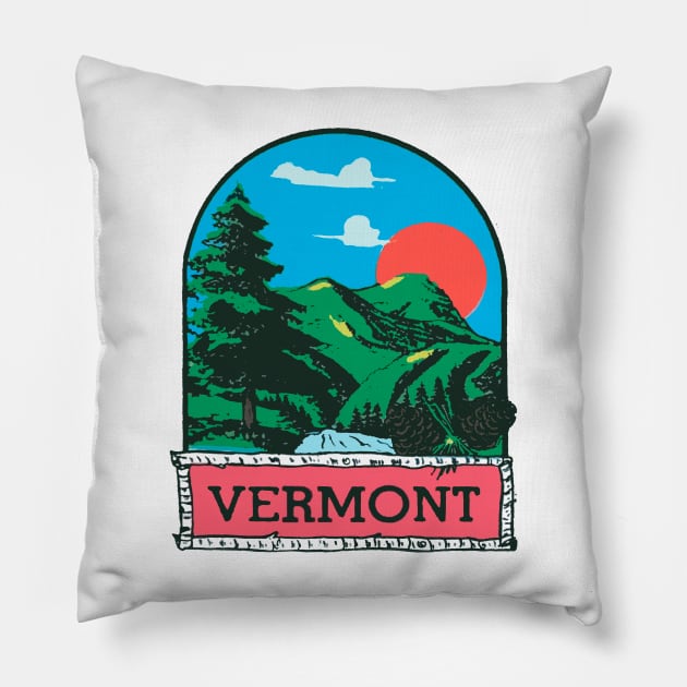 Vintage Style Vermont Pillow by zsonn