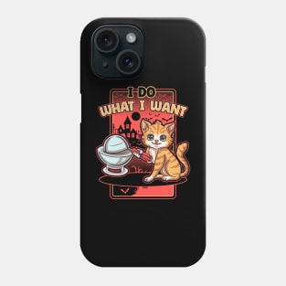 Funny Cat Demon Core Experiment Men Kids Women Halloween Phone Case