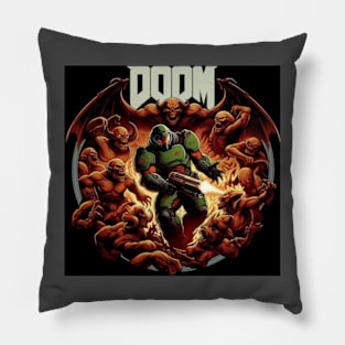 Doom guy surrounded by Demons! Pillow