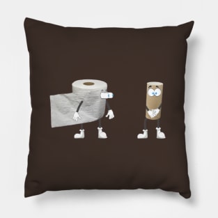 Naked Toilet Paper Roll Funny Pillow