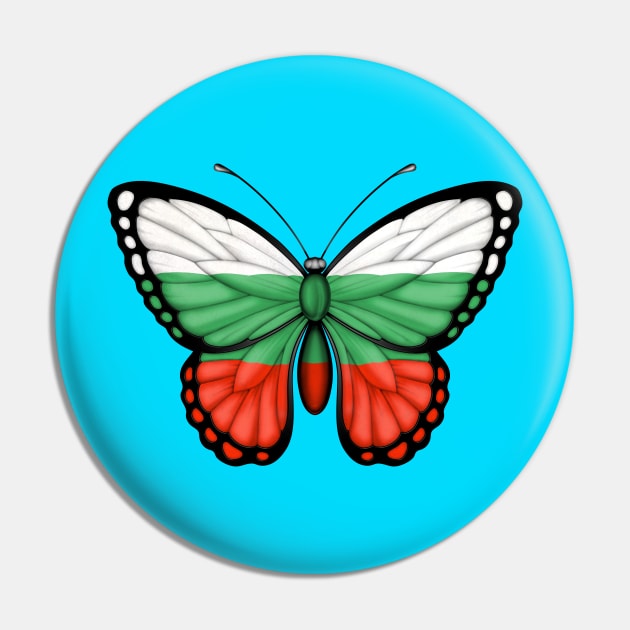 Bulgarian Flag Butterfly Pin by jeffbartels