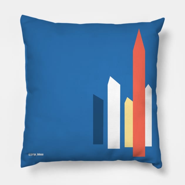 satellite towers by barragan Pillow by jorge_lebeau