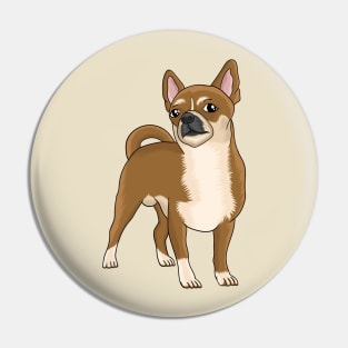 Chihuahua dog cartoon illustration Pin