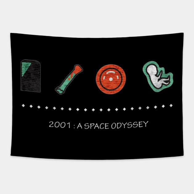 Time 2001 Space Odyssey Tapestry by lindyss