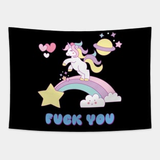 Fuck you unicorn Tapestry