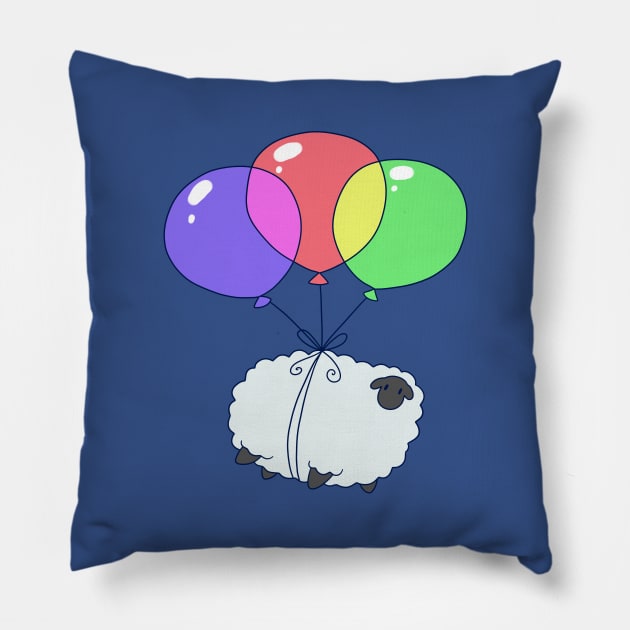 Balloon Sheep Pillow by saradaboru