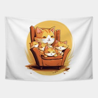 Cozy Cat Lounge Tapestry