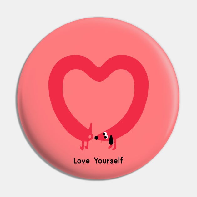 Love Yourself Pin by Mauro Gatti Art