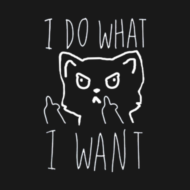 Middle Finger I Do What I Want T Shirt Cats Hoodie Teepublic