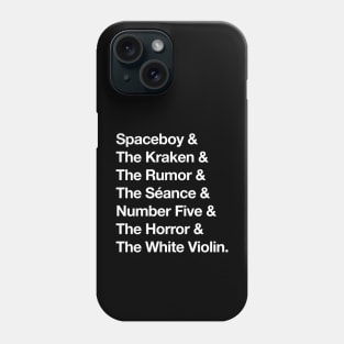 The Umbrella Academy Character Names Version 2 - White Phone Case