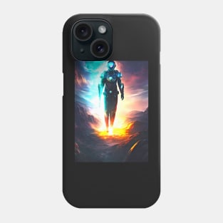 Human/Alien War - Decorated Battlefield Warrior - AI Generated Sci Fi Concept Art - Phone Case