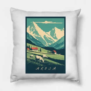 Arosa, Switzerland, Poster Pillow