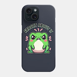 Froget About It Cute Kawaii Angry Frog Pun Phone Case