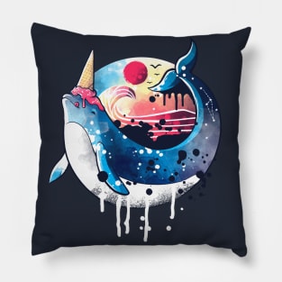 ice cream narwhal Pillow