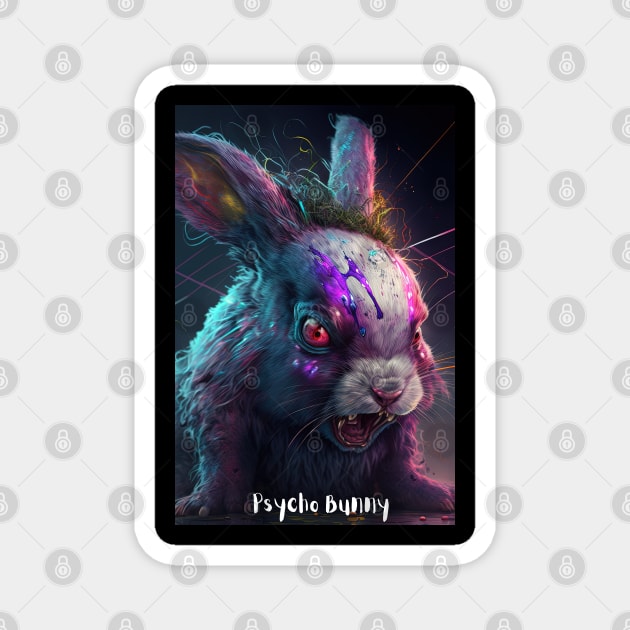 Psycho Bunny - Some days are not good days v2 Magnet by AI-datamancer