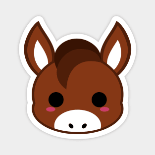 Cute Brown Mule Magnet