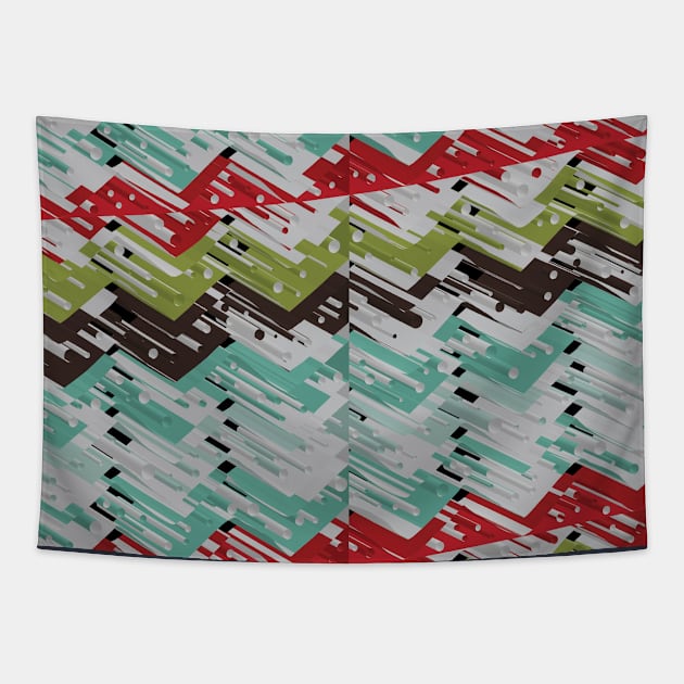 3D X Chevron Tapestry by uniqued