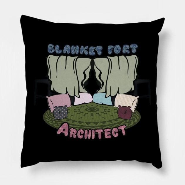 Blanket fort Architect Pillow by KennefRiggles